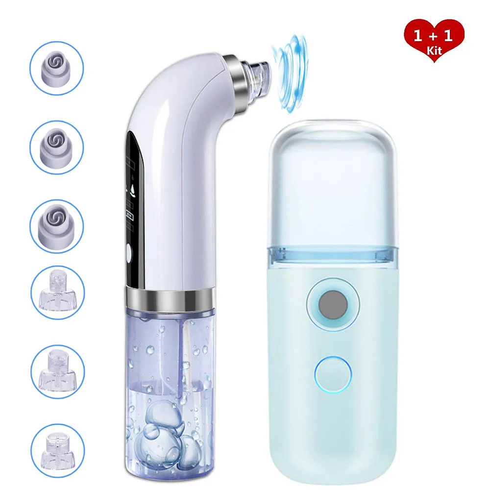 

Перезаряжаемый вакуумный очиститель пор от черных точек, акне, водный цикл, Глубокая очистка, Электрический нано-отпариватель для лица, инс...