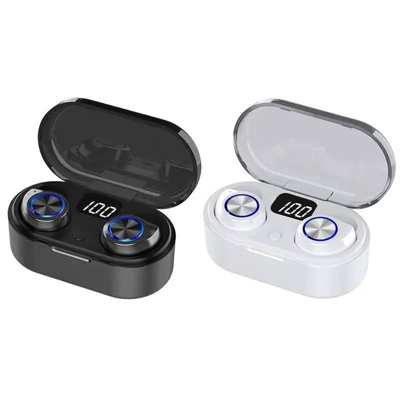 

5.0 Bluetooth Headset Wireless Mini Sports Headset Wireless Dual Ear Headphones,Bluetooth 5.0 Noise Elimination,With Microphone