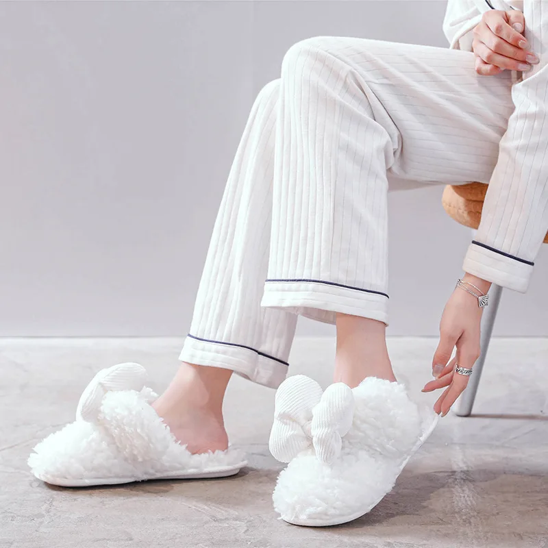 Suihyung/зимняя женская обувь Меховые домашние тапочки Мягкие теплые флисовые