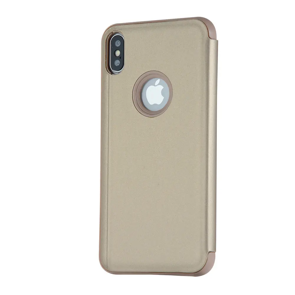 C зеркальным покрытием Роскошный чехол-книжка чехол для iPhone 11 Pro X XS MAX XR 6, 6 S, 7, 8plus, однотонный флип-чехол защитный корпус с защитой от пыли