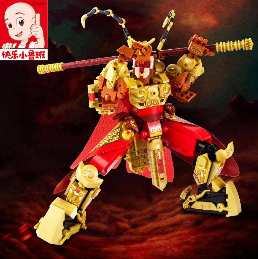 Конструктор Sluban модель воина обезьяны король воин механический солнце Wukong блоки