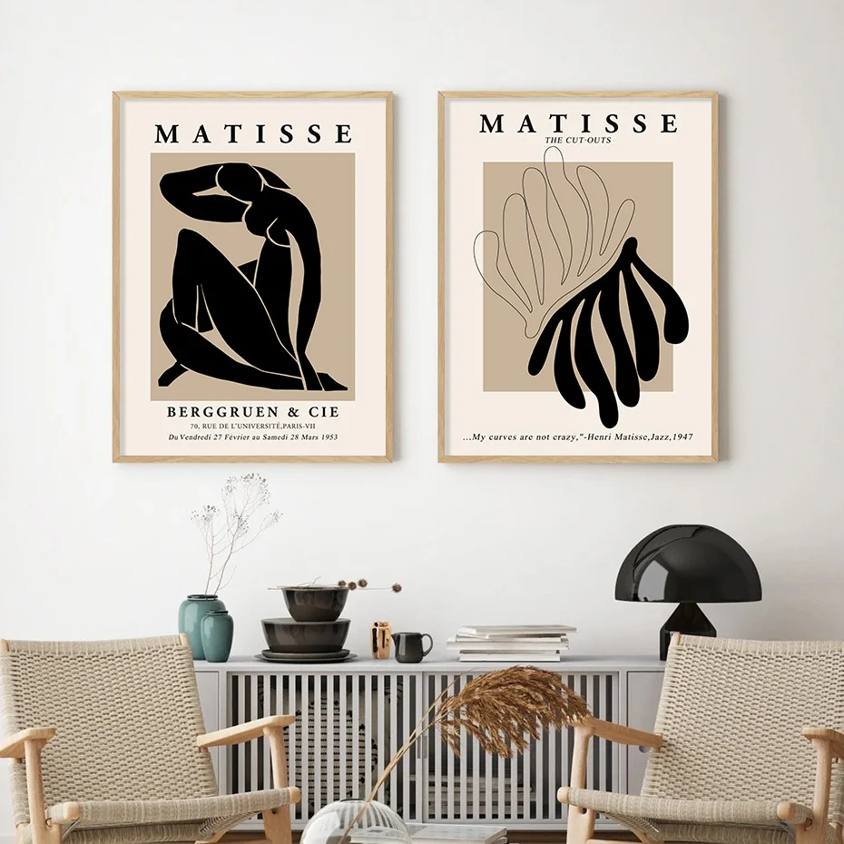 

Canvas Painting Abstract Henri Matisse Posters Nude Wall Art Feminist Floral Beige Vintage Print Picture Living Room Home Decor