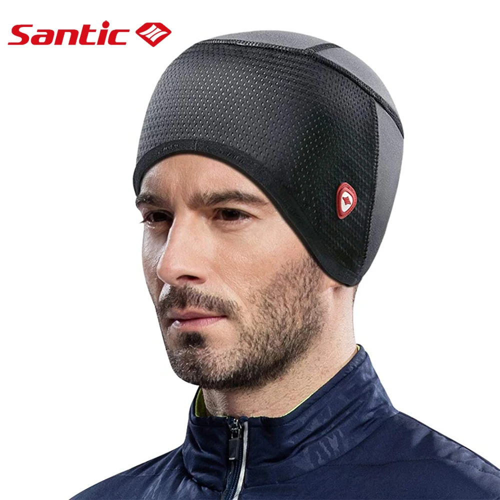 Santic Cycling Helmet Liner Bicycle Hat Thermal Fleece Windproof Men Women Headwear MTB Road Bike Sports Caps Free Size | Спорт и