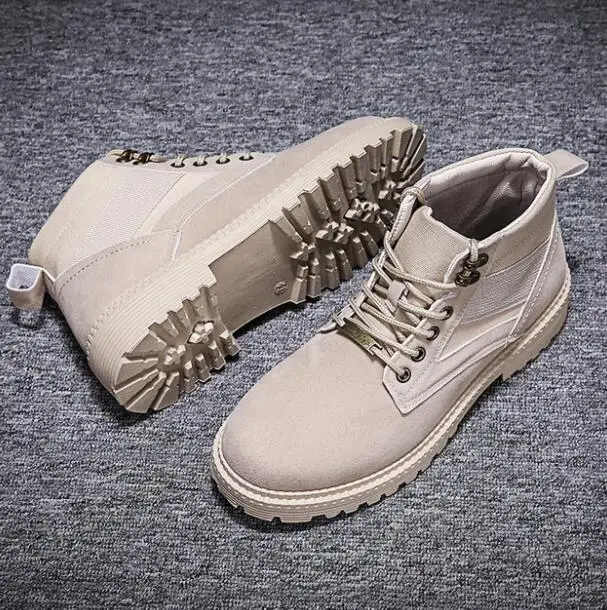 

Autumn winter high men's riding boots cattle suede tooling men boots casual men shoes zapatos de hombre high top sneakers
