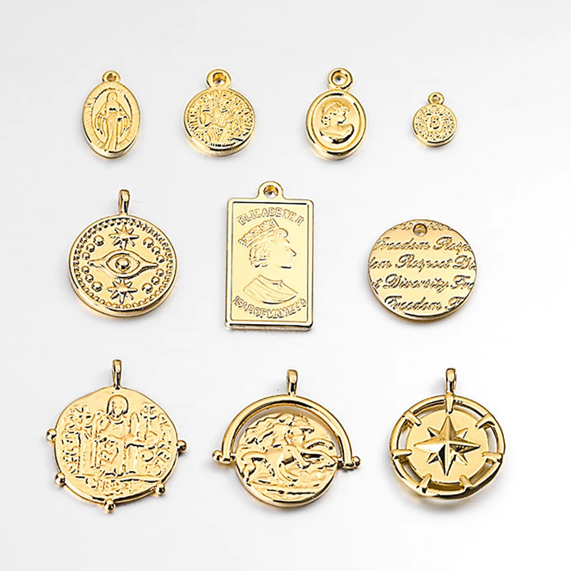 Ювелирные аксессуары 1 шт. ручная работа сделай сам Золотая монета металлическая