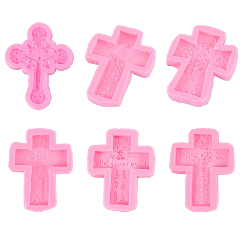 

Cross Shape Keychain Epoxy Resin Mold Jewelry Pendant Necklace Casting Silicone Mould DIY Crafts Ornaments Mold
