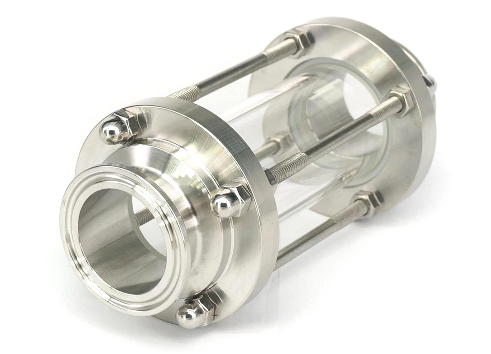 " Tri Clamp Clover Flow Sight стекло диоптрий для домашнего пивоварения дневник продукт SUS304 нержавеющая сталь санитарный фитинг наконечник OD 64 мм