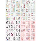 Поддельные татуировки, наклейки на тело, Временные татуировки, женские, водостойкие, случайный стиль, девушки, искусство, Временные татуировки, 20 шт.