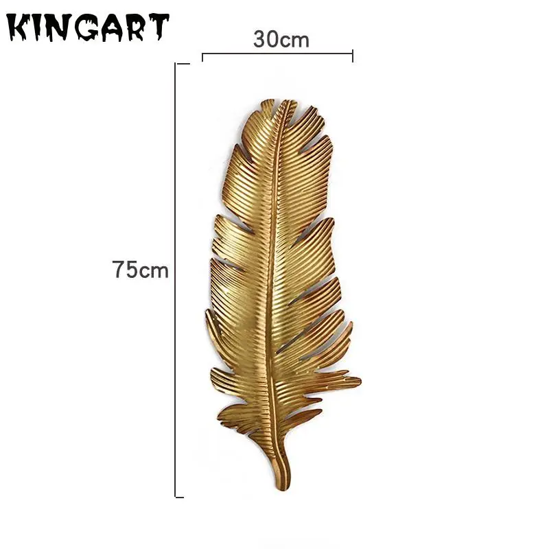 3D украшение для стен комнаты железное перо пальмовое дерево настенный орнамент