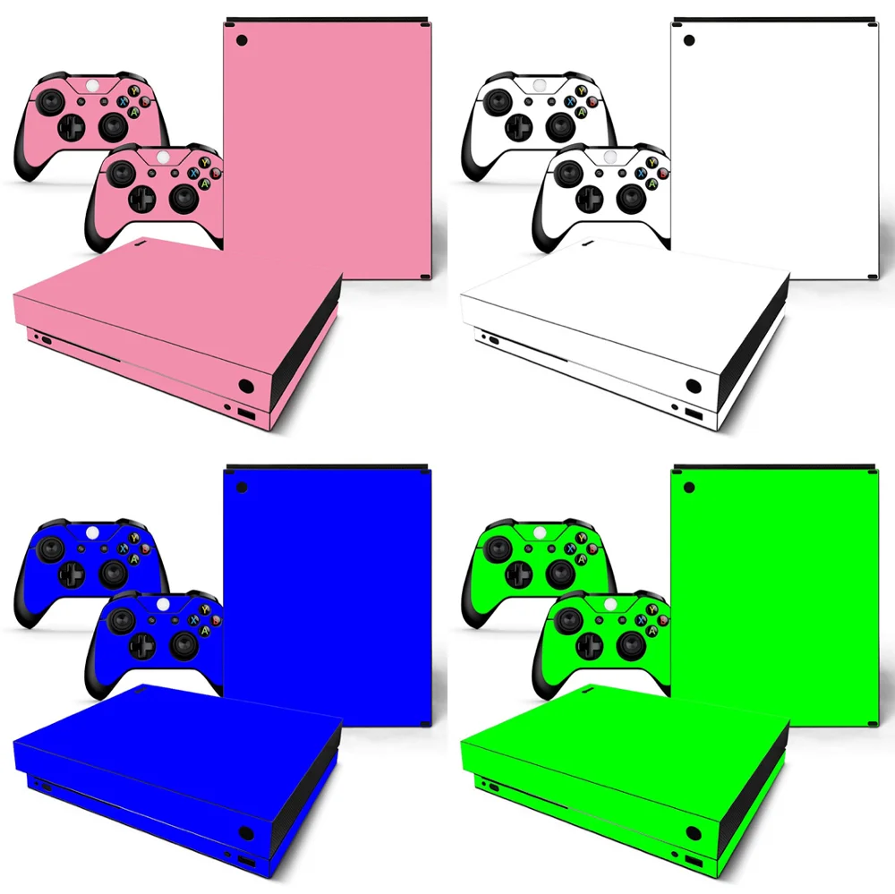 Чистый цвет для X BOX ONE оформление и наклейка с 2 контроллерами Виниловая x box one