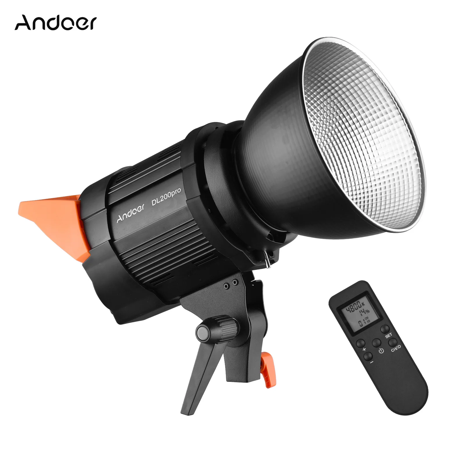 

Andoer DL200pro COB LED Video Light Photography Lighting 200W 3200-5600K CRI95+ Bowens Mount Reflector for Studio Video Shooting