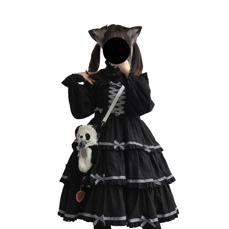 Женское платье без рукавов и с бантом черное вечерние тажное на