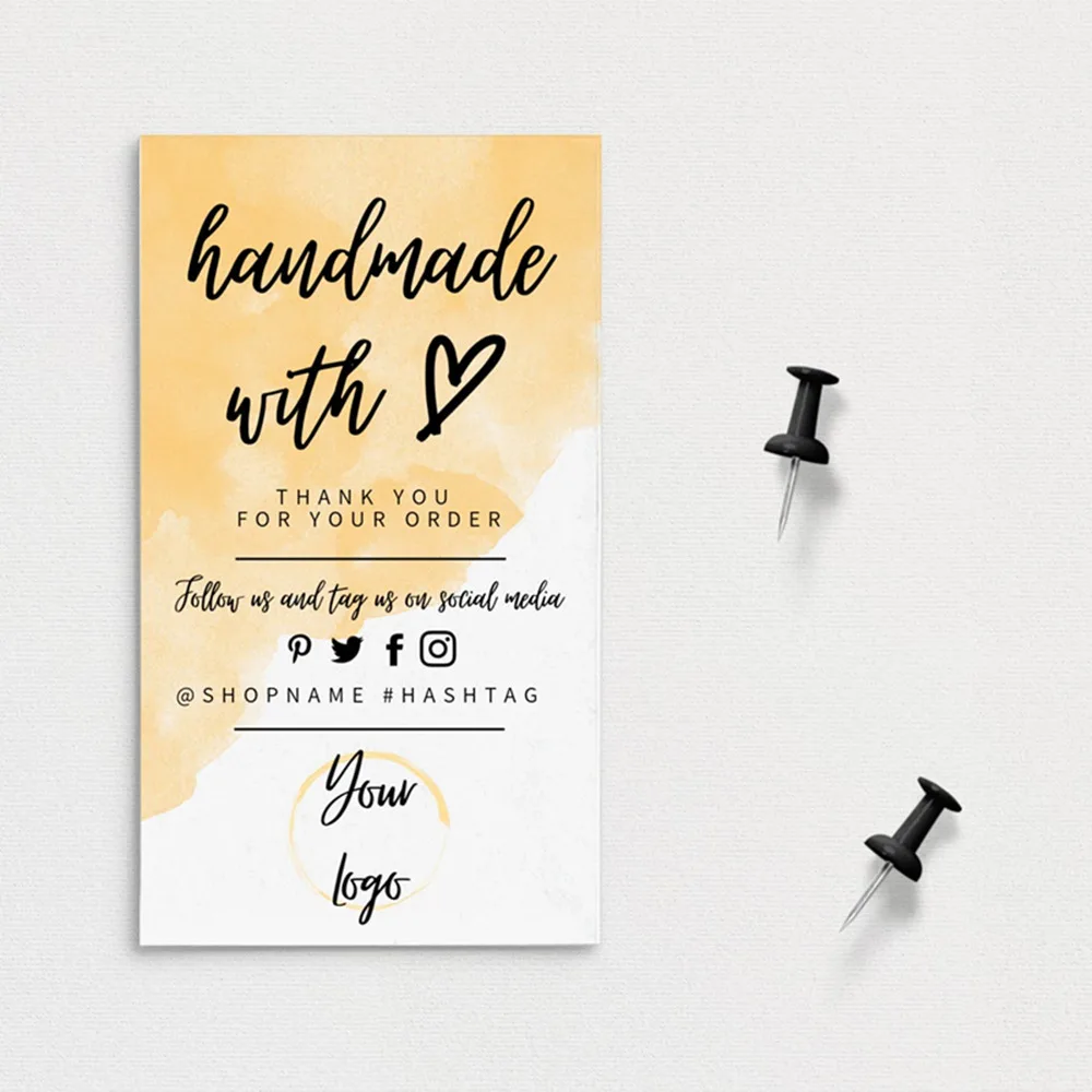 Custom Small Business Insert card Simple Shop Packaging Card Template with Your Logo | Дом и сад