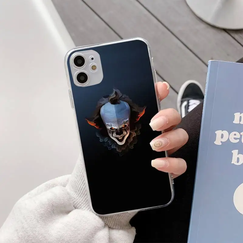 

Movie The Clown Phone Case For Iphone11 12 Pro Max SE 2020 6s 7 8 Plus X Xs Max Xr Transparent Soft Silicone Cover