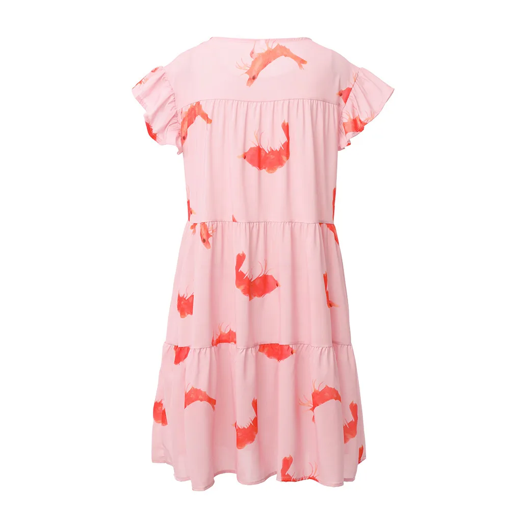 

Womens Pleated short sleeves Solid Patchwork O Neck Casual Maxi Dress