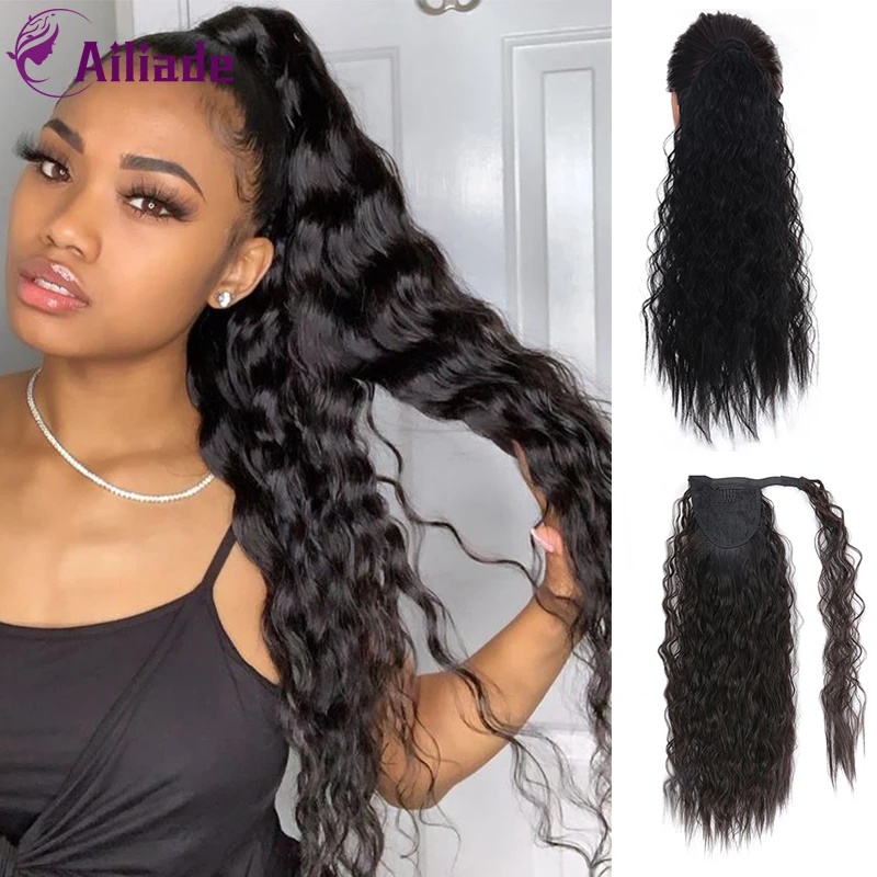 AILIADE 11 цветов длинный волнистый конский хвост удлинитель для Женщин