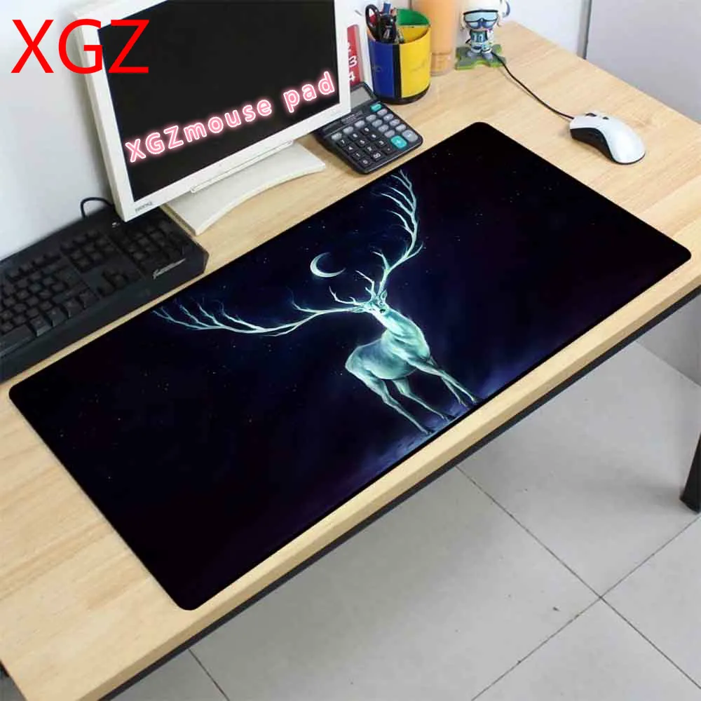 

XGZ Big Mouse Pad Deer Shadow Pattern Game Console Accessories Mouse Pad Computer Laptop Desk Pad Game Table Gaming Desk