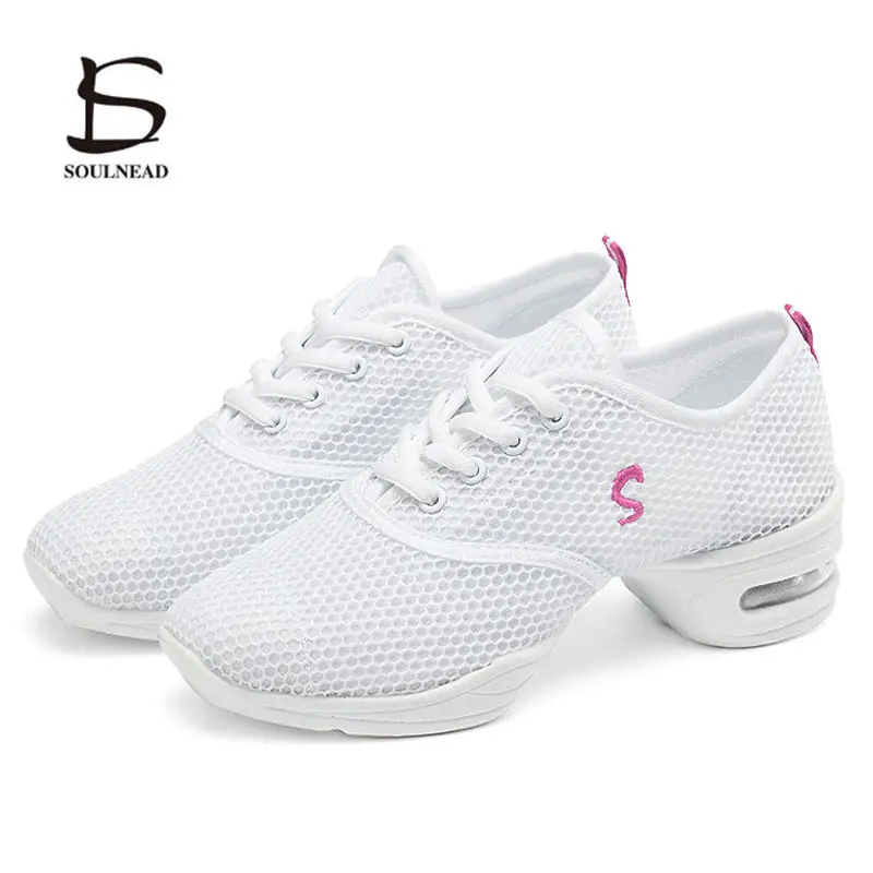 

Jazz Dance Shoes For Women Mesh Woman Modern Square Dancing Shoes Girls Ladies Outdoor Fitness Dance Sneakers Female Shoes