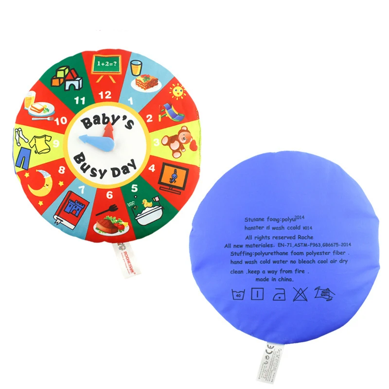 

Baby Time Management Cloth Book Infants Enlightenment Cognitive Digital Time Stereo Cloth Book Early Educational Toys Gift
