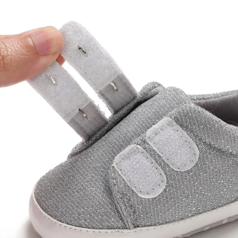 

Newborn Baby Girl Boy Rivet Shoes Soft Sole Crib Shoes First Walker Solid Buckle Strap Flat With Heel Baby Shoes