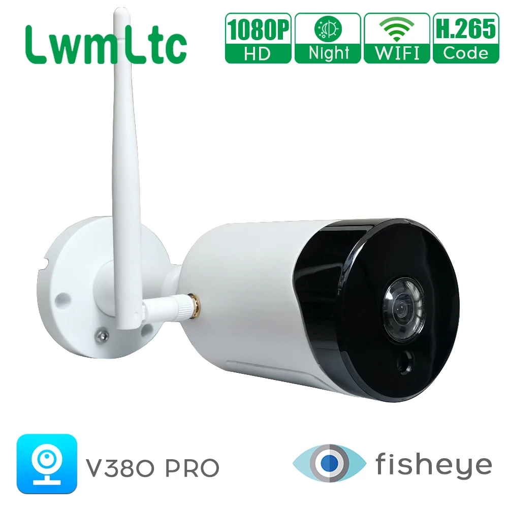 1080P HD панорамная беспроводная Wi Fi камера IP V380 PRO рыбий глаз видеонаблюдения CCTV с