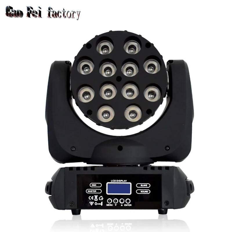 F светильник чехол с движущейся головкой 12X12W 4In1 RGBW Led Лира стирка DMX точечный луч