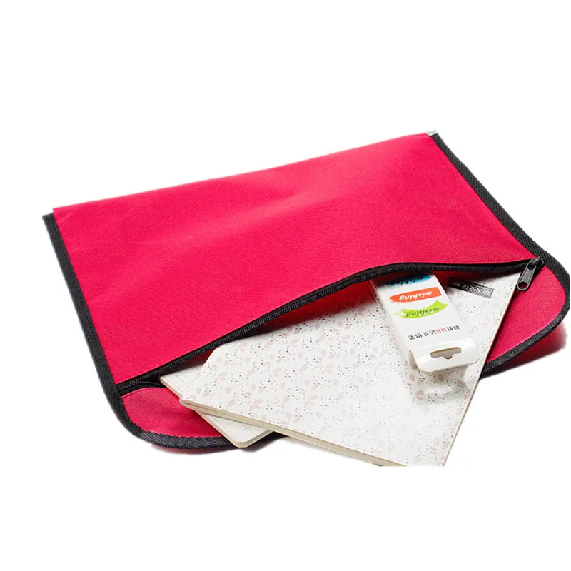 1 шт. Ткань Оксфорд A4 Водонепроницаемый молния Бумага папки книга карандаш ручка