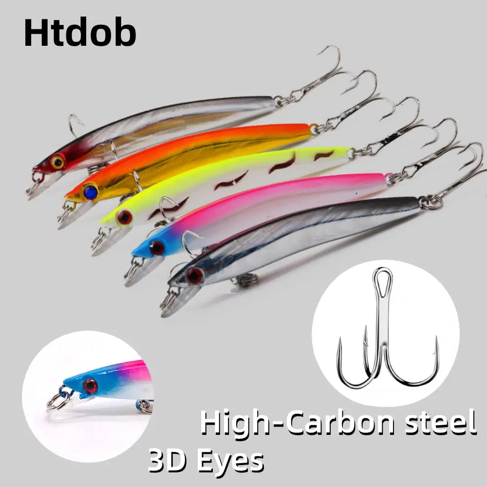 

5 Colors Minnow Fishing Lure 8CM/5G Wobblers Fishing Popper Lure Isca Artificial Hard Bait Pesca Fishing Crankbait Tackle
