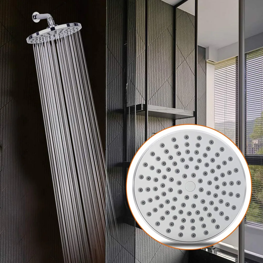 

Bathroom 8 Inch Rainfall Shower Head Stainless Steel Ultra-thin Shower Heads Chrome Finish Round Rotatable Rain Shower Durable