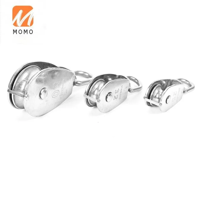 

stainless steel single wheel swivel lifting wire rope pulley