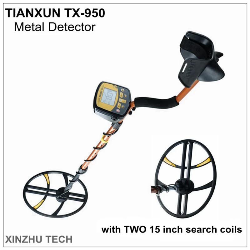 Профессиональная версия TIANXUN TX-950 подземный детектор металла Глубина сканер золото Охотник за сокровищами с двумя 15 дюймов поиск катушки