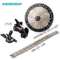 sensah mtb 12 speed groupset 12s 11 52t cassette shifter rear derailleur ybn chain 4 kits set for shimano sram