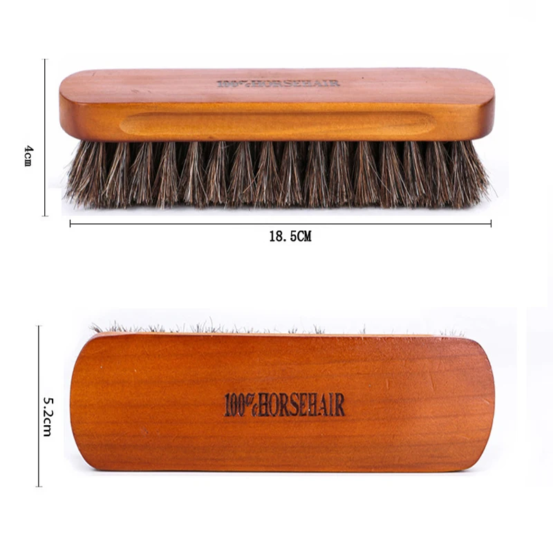 Щетка для обуви из конского волоса уход за кожей щетина инструмент