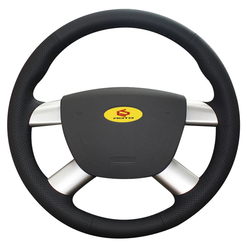 

Braid on the Steering Wheel Cover for Ford Kuga 2008-2011 Focus 2 2005-2011 C-MAX 2007-2010 leather steering wheel case