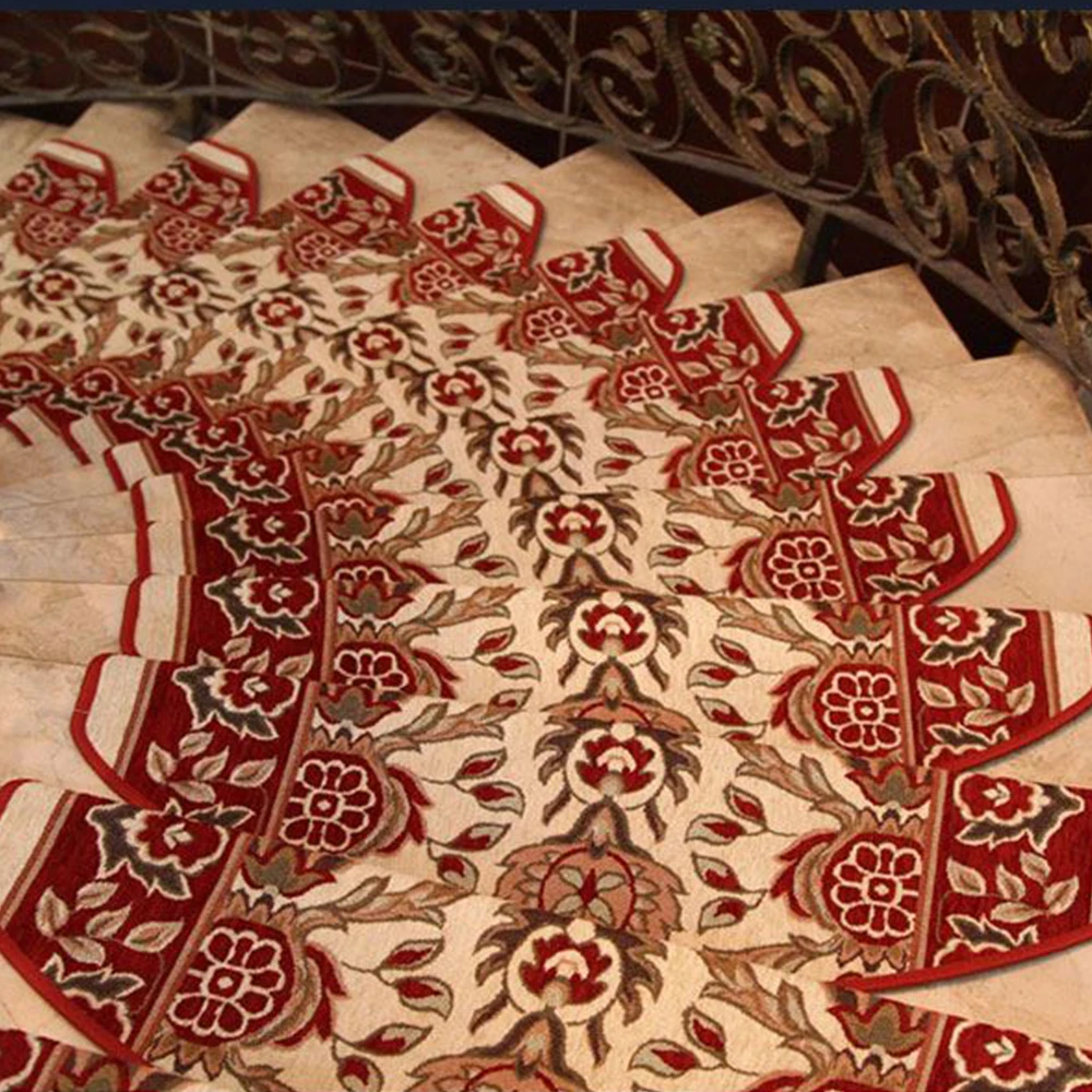 Non-slip Staircase Carpet Door Mat Steps Runners Stair Mats Decorative Self-adhesive | Дом и сад