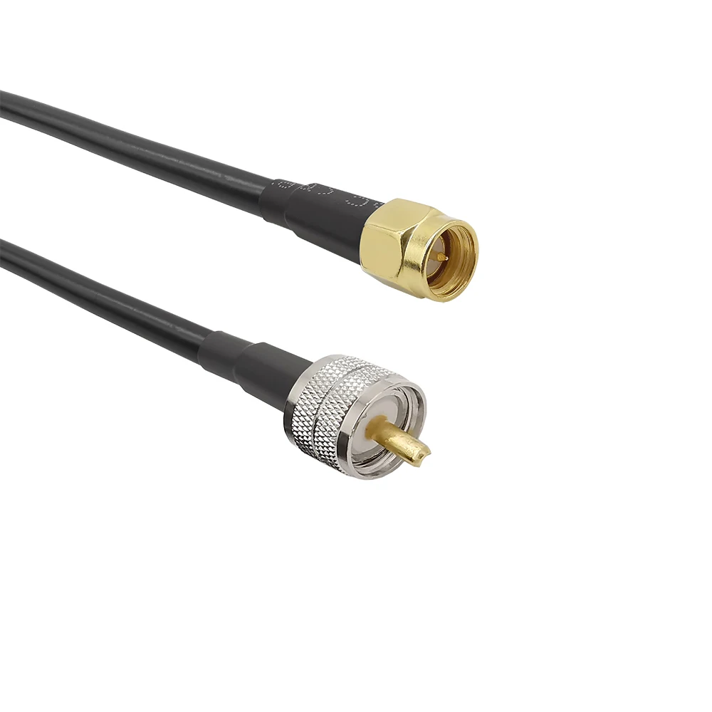 SMA штекер UHF папа SO239 PL259 Разъем RF свиной хвост кабель LMR195 Ручной радио антенна для