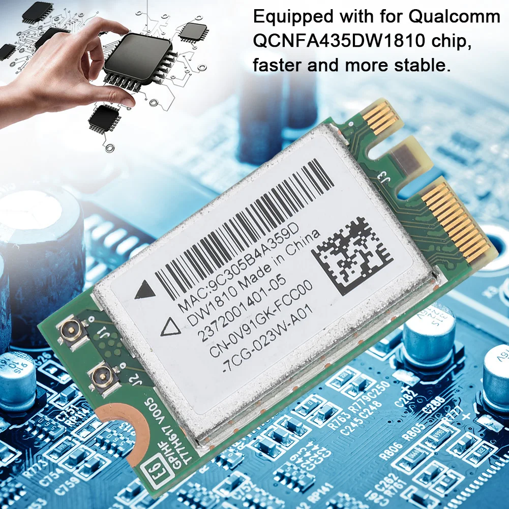 2 4/5G двухдиапазонный Беспроводной сетевая карта Bluetooth 4 1 для DELL 7250 7280 5567 7470 серии (S)