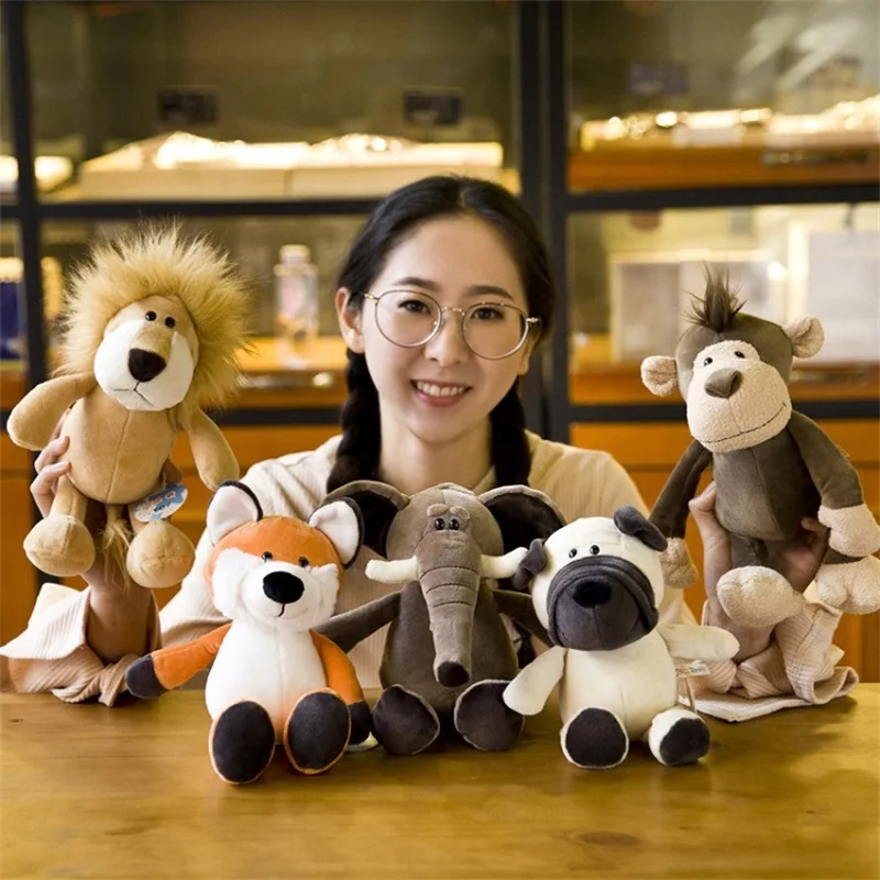 

Милая плюшевая игрушка, 25 см, милый слон, жираф, лиса, Лев, тигр, обезьяна, собака, плюшевые игрушки-животные для детей, мягкие игрушки