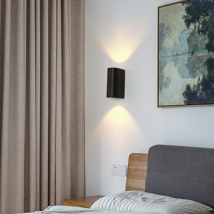 

Modern Wall Lamp Led Aluminum Outdoor Indoor Ip65 Up and Down Wall Light For Home Stairs Bedroom Bedside Corridor Lighting RF26X