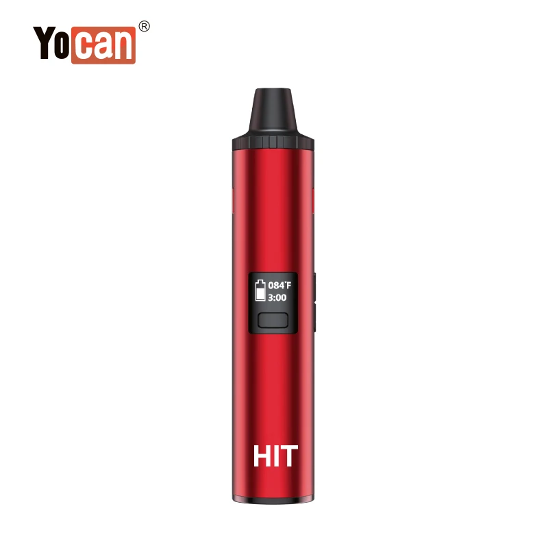 

Original Yocan Hit Kit Dry Vaporizer with 1400mAh battery Ceramic Heating Chamber OLED display E-Cigarette Hay Vape Pen Kit