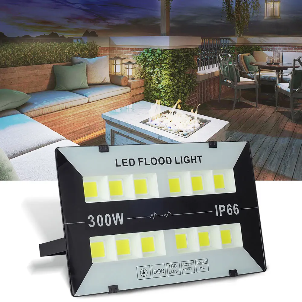 

LED Flood Light 50W 100W 200W 300W Luces Exterior Outdoor Lighting LED Spotlight LED Street Lamp IP66 Waterproof Wall Light