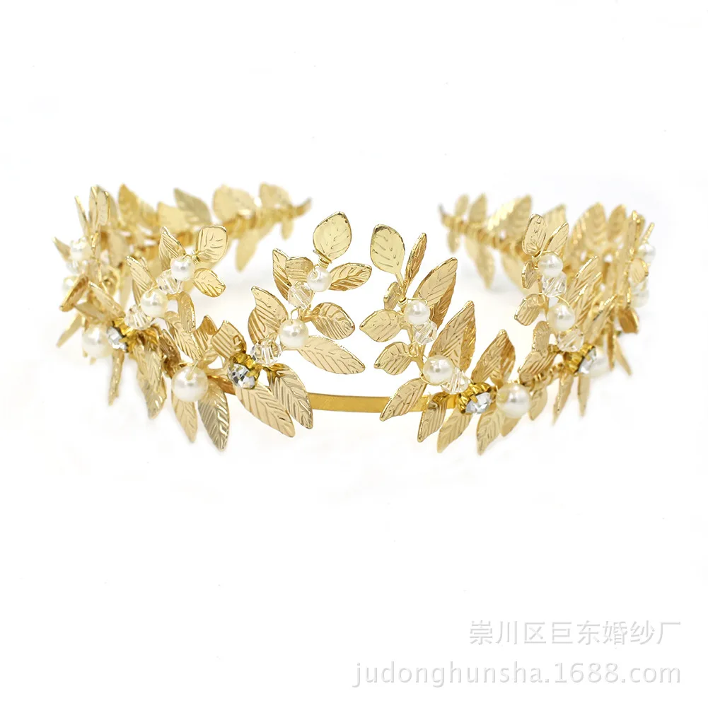 

Gold Bridal Tiara Crown Wedding Hair Headpiece Crystal Hair Accessories Bride Hair Jewelry