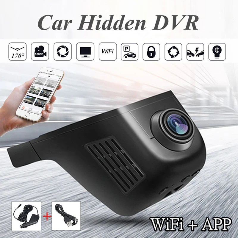 wifi 5V 1A 3.7V Li-ion Battery Camera In Car HD 1080P WIFI DVR Vehicle Video Recorder Dash Cam Night Vision | Безопасность и