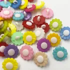 50100 шт., пластиковые пуговицы в виде подсолнуха, 16 мм