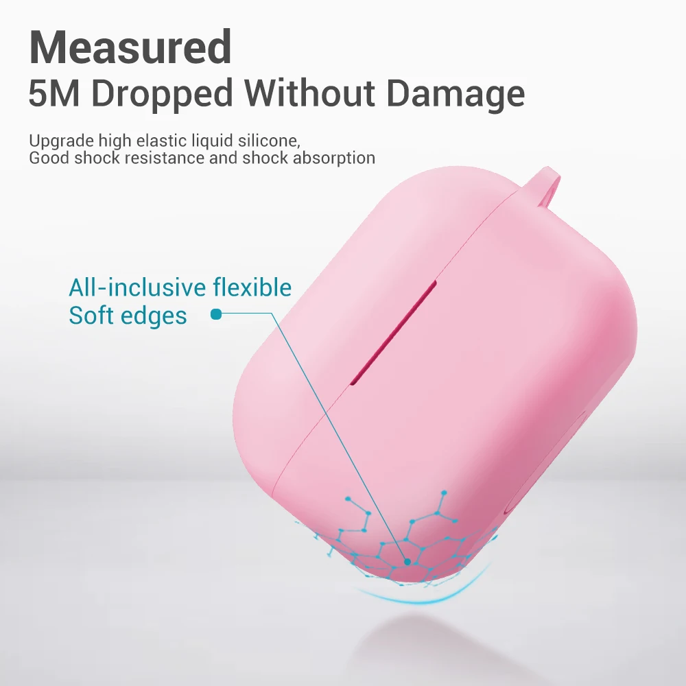 Чехол TOPK для наушников Airpods Pro силиконовый защитный беспроводной Bluetooth чехол Apple