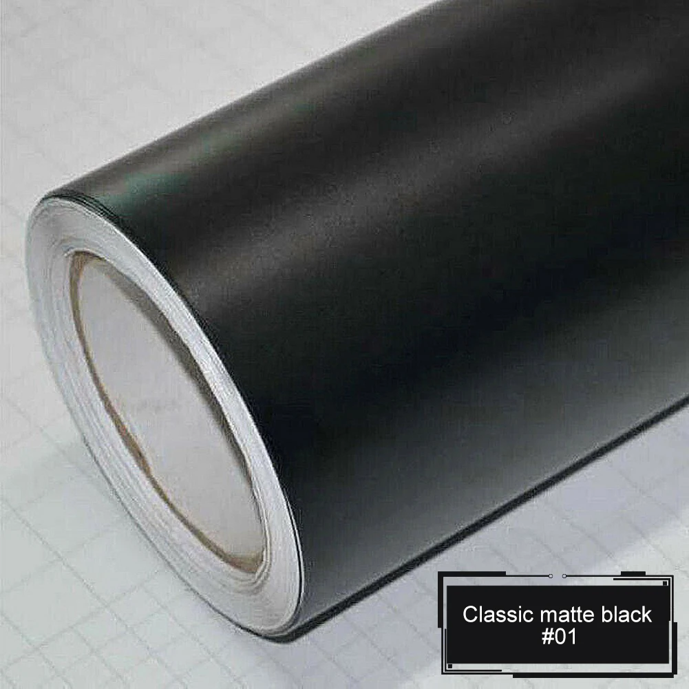 

2 Sizes Matte Black Vinyl Film Wrap Car DIY Sticker Vehicle Decal Flexible&Durable