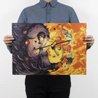 AIMEER ниндзя E Ретро Классический Аниме персонаж постер из крафт-бумаги для украшения дома живопись основание Настенная Наклейка 51x35,5 см