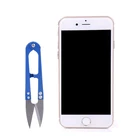 12 шт. многоцветные высококачественные U-образные ножницы из углеродистой стали, ножницы для лески, ножницы для стрижки лески, швейные ножницы