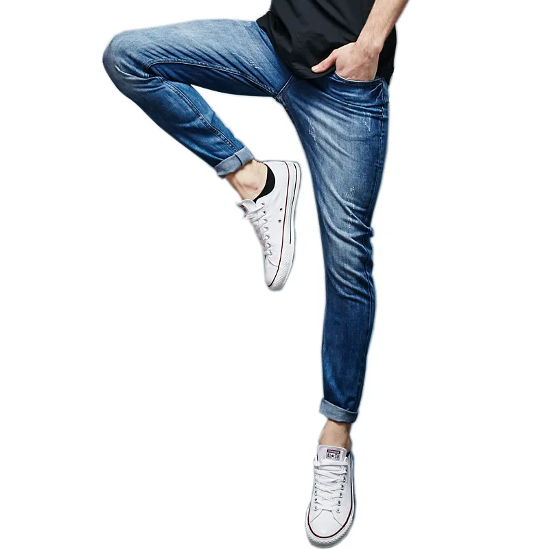 SAMHI BUGLE обтягивающие джинсы мужские Модные повседневные Мужские брендовые новые