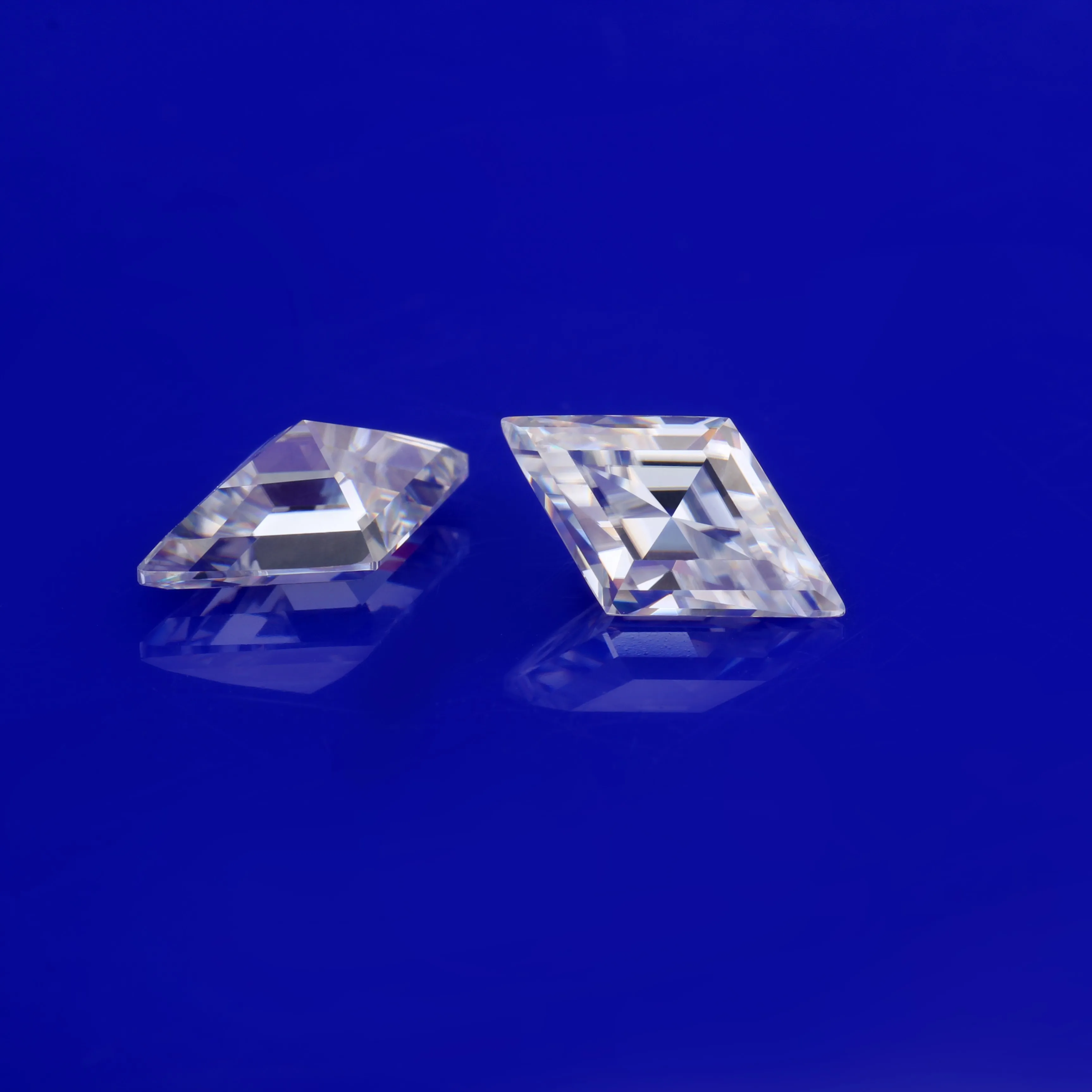 

Rhombus Shape Kite shape 6x10mm Synthetic Moissanite EF color VVS Clarity White Loose Moissanite stone Diamond for Ring